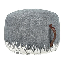 Beliani Pouf en coton 50 x 30 cm gris et blanc KAWAI 