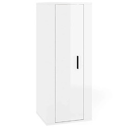 Maison Chic Ensemble de meubles TV 3 pcs pour salon - Blanc brillant Bois d'ingénierie -MN92247 pas cher