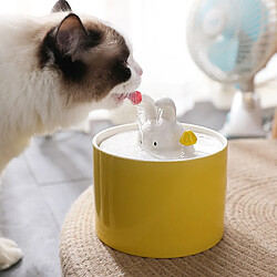 Universal Fontaine automatique d'eau de chat en céramique pour animaux domestiques répartiteur d'eau USB électrique super silencieux bol de boisson pour chien 50% de réduction filtration | Fournitures d'alimentation pour chat (jaune) 