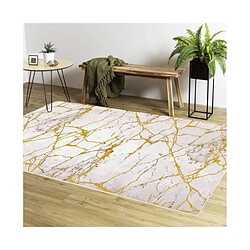 Mani Textile Tapis Marbré Jaune