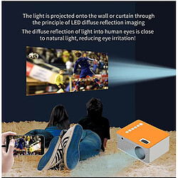 Acheter Universal Projecteur micro LED UC28D Ports multimédia portables Films extérieurs Enfants Thèmes de la page d'accueil(Orange)