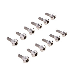 12pcs Boulons de Rotor de Frein à Disque de Moto, en Titane, M6 x 20mm