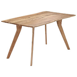 Maison Chic Table de salle à manger,Table à dîner 140x80x76 cm Bois d'acacia massif -GKD99780