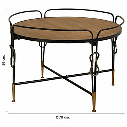 Acheter Table Basse Alexandra House Living Marron Métal Bois d'épicéa Bois MDF 78 x 53 x 78 cm