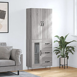 Maison Chic Buffet,Meuble de Rangement,commode pour salon,Cuisine Sonoma gris 69,5x34x180 cm Bois d'ingénierie -MN10632