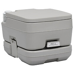 vidaXL Toilette portable de camping Gris 10+10 L