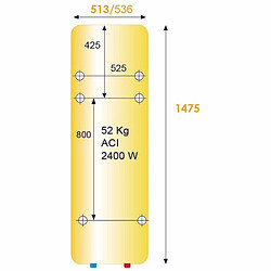 Chauffe eau électrique vertical mural DURALIS 150L ACI hybride THERMOR 271112