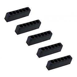 5pcs Tournevis Porte Douille Bloc Douille Pour 6 Angles En Plastique 6 Trous Noir pas cher