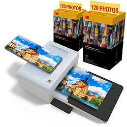 Kodak - Pack Imprimante PD460 + Cartouche et papier pour 240 photos - Photo Bluetooth & Docking - Format Carte Postale 10x15 cm - Noir 