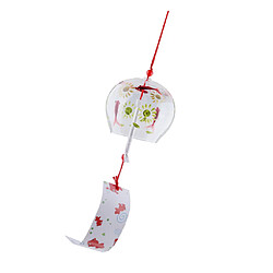 Windchime de verre de style japonais de 7x8cm suspendus décorent les cloches de vent de verre à la maison 4 # pas cher