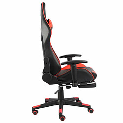 Avis Maison Chic Chaise de jeu, Chaise gaming pivotante avec repose-pied, Fauteuil gamer,Chaise de Bureau Rouge PVC -GKD51604