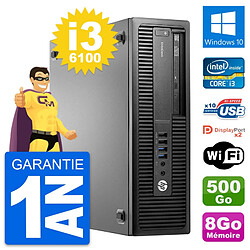 PC HP EliteDesk 800 G2 SFF Intel i3-6100 RAM 8Go Disque 500Go Windows 10 Wifi · Occasion 