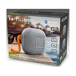 Acheter Muse Enceinte Portable Premium Bass Boost Bluetooth IPX4 avec Dragonne de Transport Gris