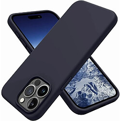 Riffi Riff Slim & Soft Silicone Soft Back Cover Case pour Apple iPhone 15 Pro Max Bleu foncé 