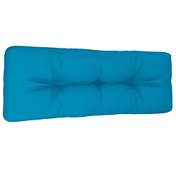 Avis vidaXL Coussin de palette bleu clair 120x40x12 cm tissu