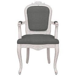 Avis Maison Chic Chaises à manger,Chaise pour cuisine gris foncé 62x59,5x100,5 cm tissu -MN27707