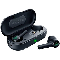 Razer Hammerhead True Wireless - ecouteurs sans Fil (Ecouteurs Intra-auriculaires, Latence Ultra-faible, Hydrofuge, Pilote 13 mm, Prise en Charge Tactile, Bluetooth 5.0, Etui de Chargement)(Noir)