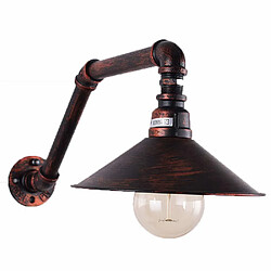 Stoex E27 Murale Lampe Tuyau d'Eau Applique Abat-Jour en Métal,American Style Rétro Industrielle Design Éclairage Luminaire de Loft plafond 