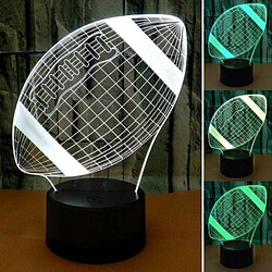 Universal Rugby 3D Illusion LED Lumière Colorée Touche Lumineuse Chambre Bureau Table Décoration