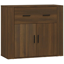 vidaXL Buffet Chêne marron 80x33x70 cm Bois d'ingénierie