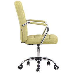 Avis Decoshop26 Chaise de bureau sur roulettes moderne et confortable en tissu vert BUR10638