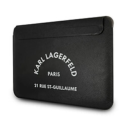 Karl Lagerfeld Saffiano RSG Sleeve - Étui pour ordinateur portable 16" (Noir) 