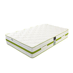 LUXURY LITERIE Matelas 90x190 cm, Rêverie, 30cm, mémoire de forme, indépendance du couchage, face été/hiver 