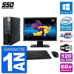 PC Lenovo M92p SFF Ecran 19" Intel G630 RAM 8Go SSD 120Go Windows 10 Wifi - Occasion