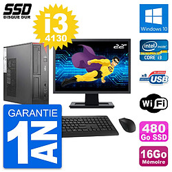 PC Fujitsu E520 DT Ecran 22" Intel i3-4130 RAM 16Go SSD 480Go Windows 10 Wifi · Occasion 