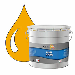 Pok Peinture de Finition Solvantée Laque Semi-Brillante Boiseries Intérieures et Extérieures - 10L - RAL 1028 - Jaune Melon