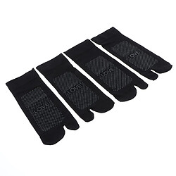 Acheter 2 Paires De Chaussettes Tabi Split 2 Toe Sandal Ninja Slipper Nonslip Ankle Socks Noir