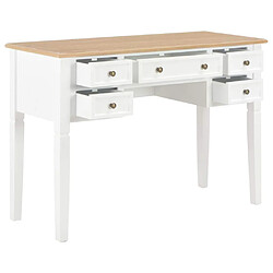 Acheter Helloshop26 Bureau table meuble travail informatique bois blanc 109,5 cm 0502114