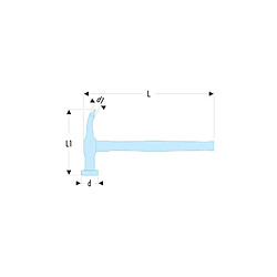 Facom Marteau à panne coudée et tête ronde bombée 430 grammes