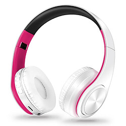 Wewoo Casque sans fil Sport pliant Stéréo Musique Bluetooth Téléphones Écouteurs Prise en charge Carte TF (Rose Rouge)