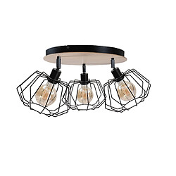 Lumière Soho Plafonnier Clusters Bois, 32cm, 3x E27