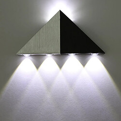 Stoex Applique Murale LED 5W Interieur Triangle Lampe Design Original Moderne Eclairage Décoratif en Aluminium Luminaire pour Chambre Couloir Salon - Blanc Froid