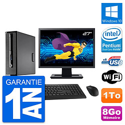 PC HP ProDesk 400 G1 SFF Ecran 27" G3220 RAM 8Go Disque 1To Windows 10 Wifi - Occasion