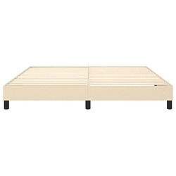 Sommier à lattes,Cadre à lattes de lit pour Adulte Crème 180x200 cm Tissu -MN73068 pas cher