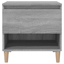 Maison Chic Table de chevet, Table de Nuit pour chambre salon Sonoma gris 50x46x50 cm Bois d'ingénierie pas cher