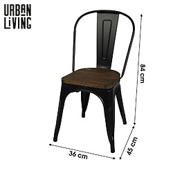 Urban Living Chaise vintage Liv H84 cm - Noir