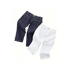 Götz Pantalon set, jeans bleu/blanc, 2x