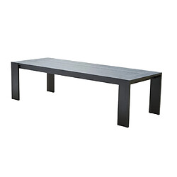 Wilsa Garden Table Ibiza fixe 8/10 personnes structure aluminium noir, plateau en aluminium Noir