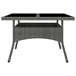 Acheter Salle à dîner de jardin 9 pcs,Table et chaise à manger Résine tressée et verre Gris -MN31743