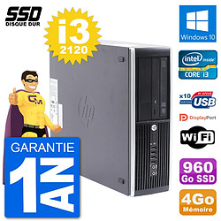 PC HP Compaq Pro 6300 SFF Intel i3-2120 RAM 4Go SSD 960Go Windows 10 Wifi - Occasion