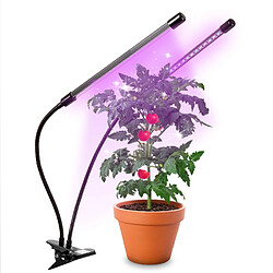 Duronic GLC24 Lampe de croissance horticole double à pince 40W | Ampoules LED | 3 modes : bleu, rouge, mixte | Intensité ajustable | Prise USB | Lumière de culture pour plante fruit légume fleur herbe