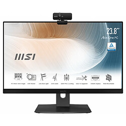 MSI AM241P 11M-001EU Ordinateur Tout en Un 23.8" FHD Intel Core i7-1165G7 16Go RAM DDR4 512Go SSD Win 10 Pro Noir