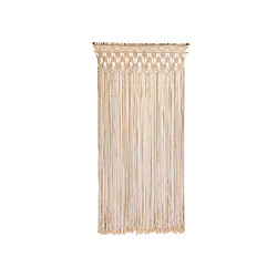 Rideau de porte Tressage macramé en coton - coloris écru - 90 x 200 cm - Morel 