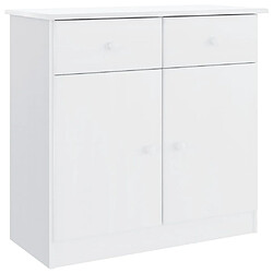 Maison Chic Buffet,Meuble de Rangement,commode pour salon,Cuisine ALTA blanc 77x35x73 cm bois massif de pin -MN76093