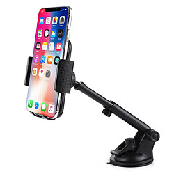 Wewoo Support de téléphone portable pour pare-brise avec voiture à ventouse noir 