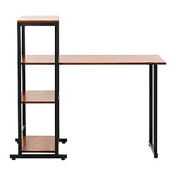 Helloshop26 Bureau avec étagère table ordinateur bureau avec étagère intégrée (plateau : 110 x 50 cm, capacité de charge : 105 kg, hauteur du plateau : 75 cm) 14_0005963 pas cher